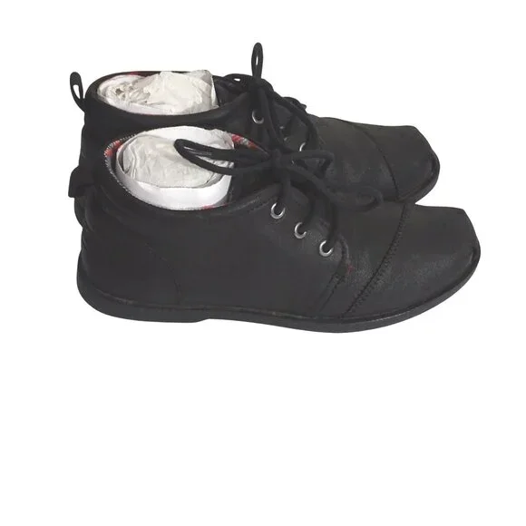 Bobs Skechers Black Chukka Ankle Boots Women Size 7 Memory Foam Textile 34487 - Picture 3 of 8